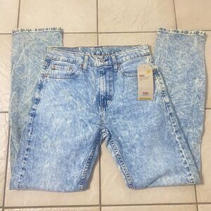 Levi Strauss Mens 505 Jeans Acid Wash Distressed Regular Fit W30 L32